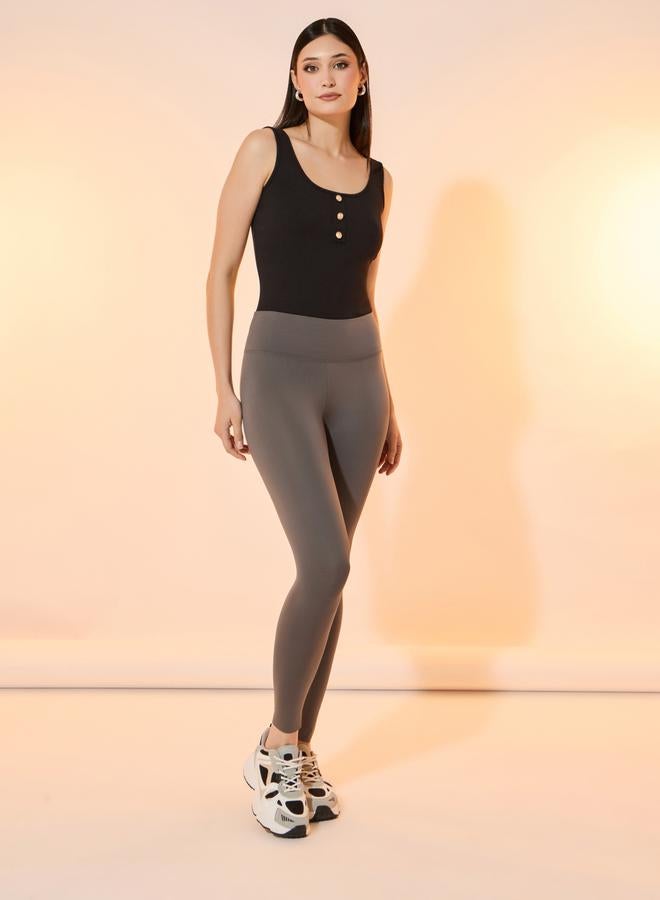 Take Two Elastic Waistband Basic Leggings - Image 2