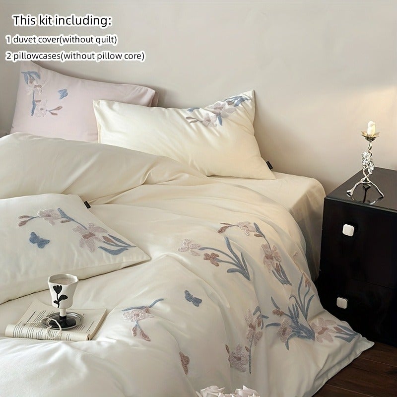 3pcs Plant Floral Bedding Including Duvet Cover And Pillowcases (Filling Not Included) - Image 1