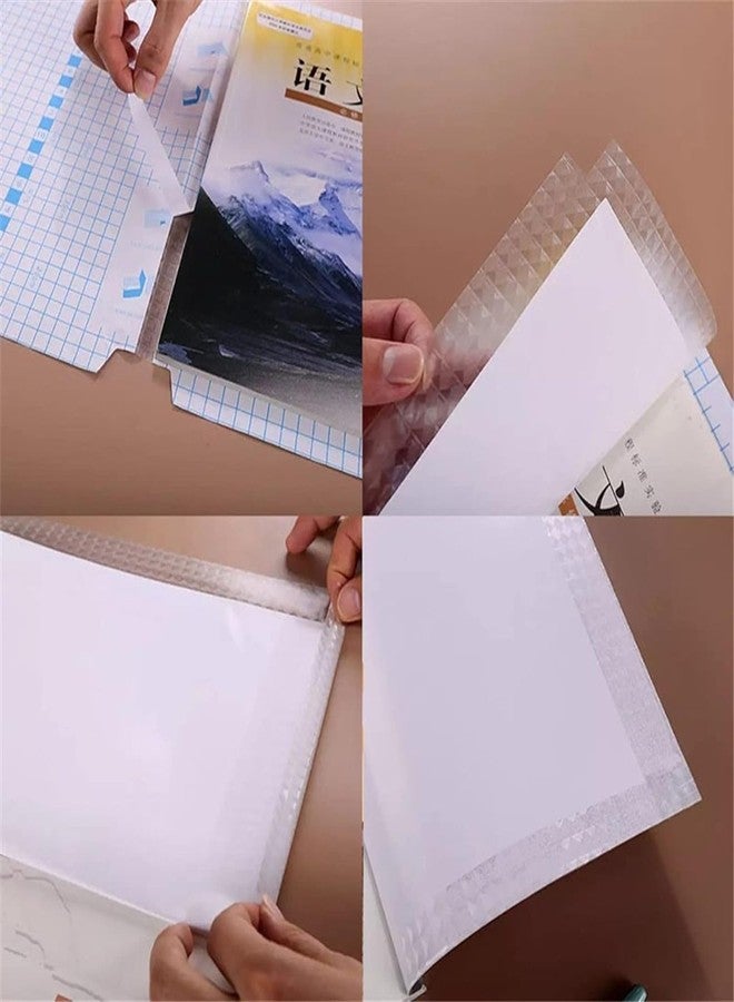 DLEST Transparent Paper Sticker Book Cover Film Clear Matte for Craft 30Pcs Waterproof School Textbook Protective Case Cover Can Be Cut Self-Adhesive A4 Cover Paper (3 Different Size -10 Each) - Image 2
