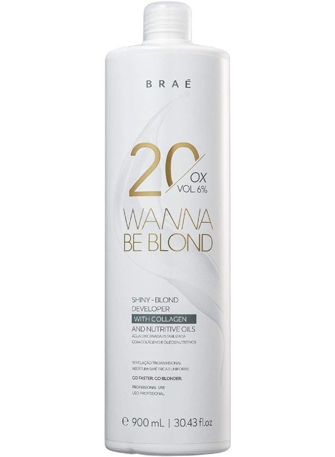 Wanna Be Blond Shiny-Blond Developer Ox 20 Vol. 6% 30.43 fl. oz