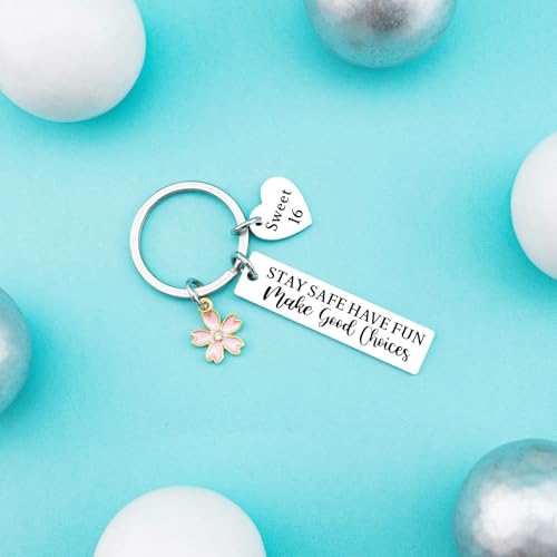 JDRGJTH 20 Sets Sweet 16 Keychain Party Favor Set Sweet 16th Birthday Gift Keychain Pink Cardstock Tag Organza Bag for Sweet 16 Birthday Gift Souvenir Themed Party Decorations - Image 4