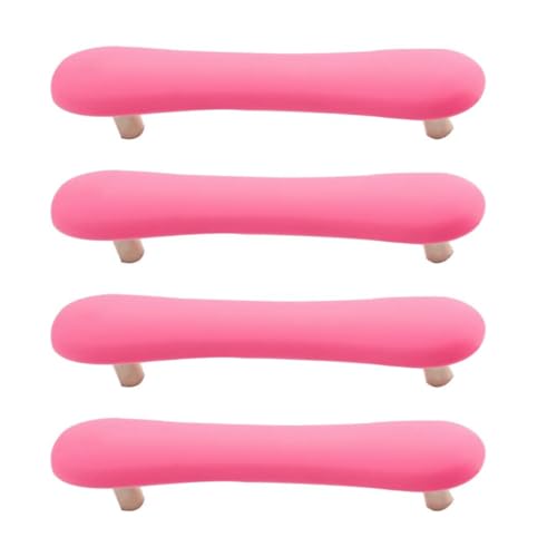 Skyscraper Soft Rubber 96mm Knobs for Kids Girls Boys Cabinet Handle pulls Drawer Knobs for Kids Room Cabinets Closets Toy Organizer Box Bookcase 4pcs/Set (Pink) - Image 1