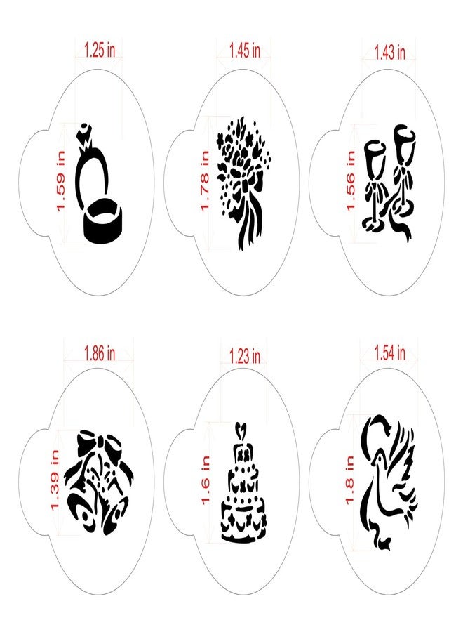 Designer Stencils Wedding Candy/Cookie Stencils, Small, Beige/Semi-Transparent - Image 5