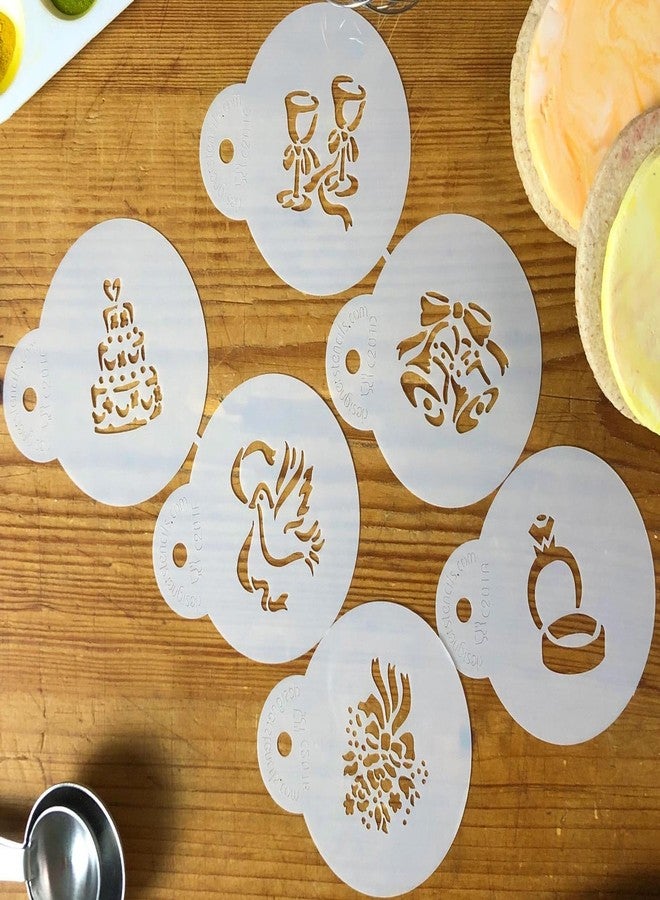 Designer Stencils Wedding Candy/Cookie Stencils, Small, Beige/Semi-Transparent - Image 3