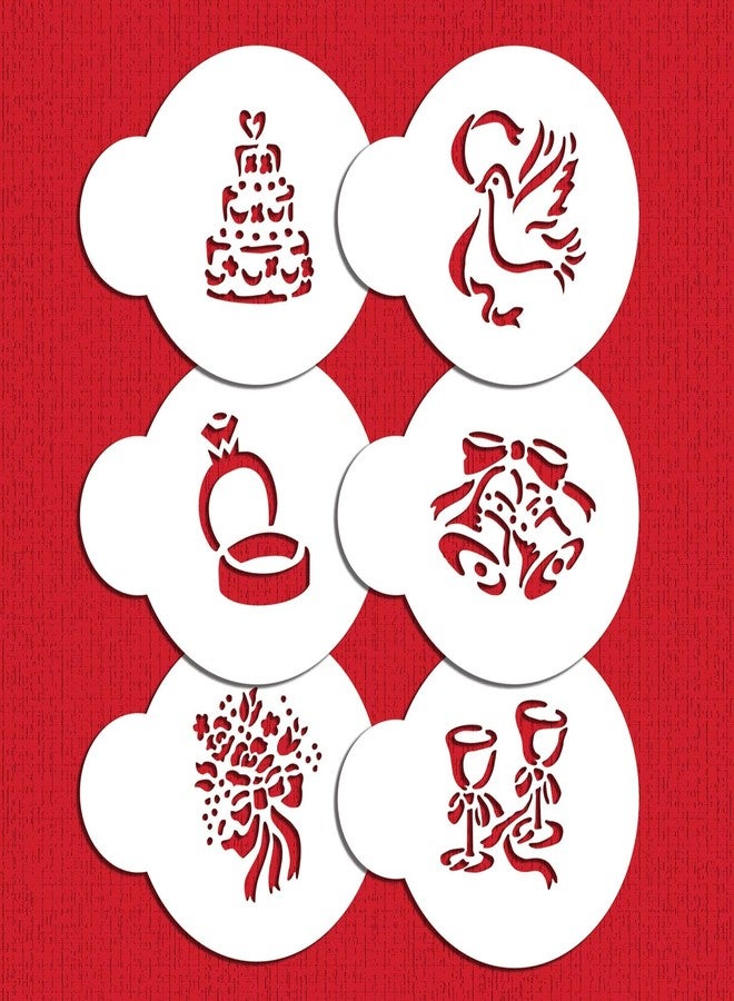 Designer Stencils Wedding Candy/Cookie Stencils, Small, Beige/Semi-Transparent - Image 2