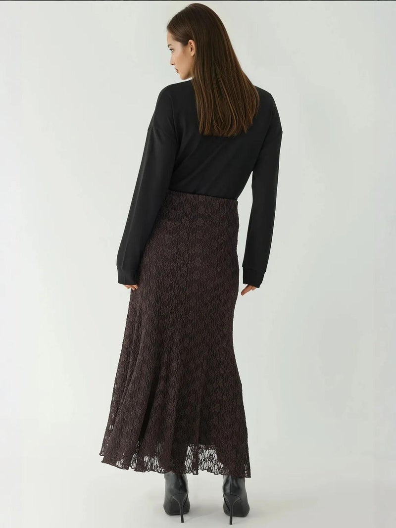 HICCUP High Waist Lace Maxi Skirt - Image 3