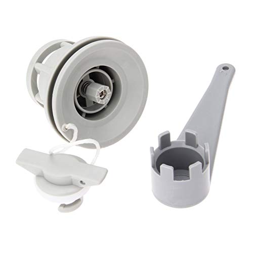 MUXSAM Boat Air Valve & Wrench Kit, Double Seal Air Valve Replacements & 6-Groove Spanner Repair Tool for Inflatable Boat Dinghy Kayak Canoe Rafts - Image 2
