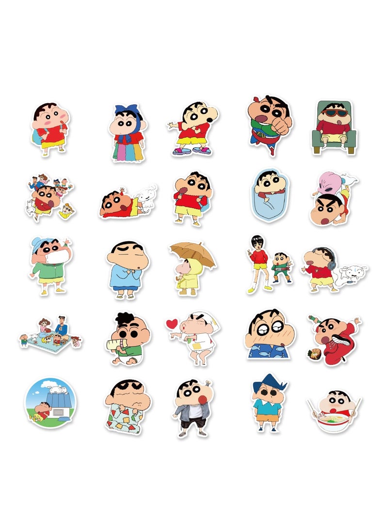 Generic - 50-Piece Crayon Shin Chan Stickers Japanese Cartoon Stickers Waterproof Graffiti Stickers for Laptop - Image 1