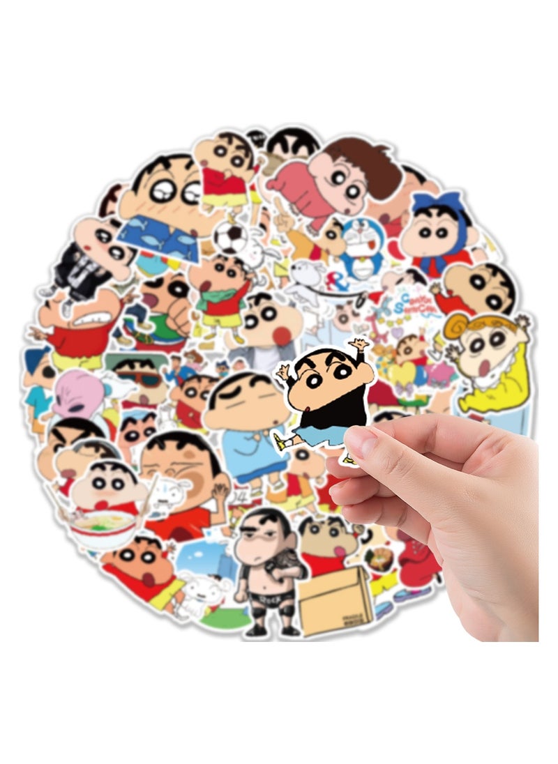 Generic - 50-Piece Crayon Shin Chan Stickers Japanese Cartoon Stickers Waterproof Graffiti Stickers for Laptop - Image 1