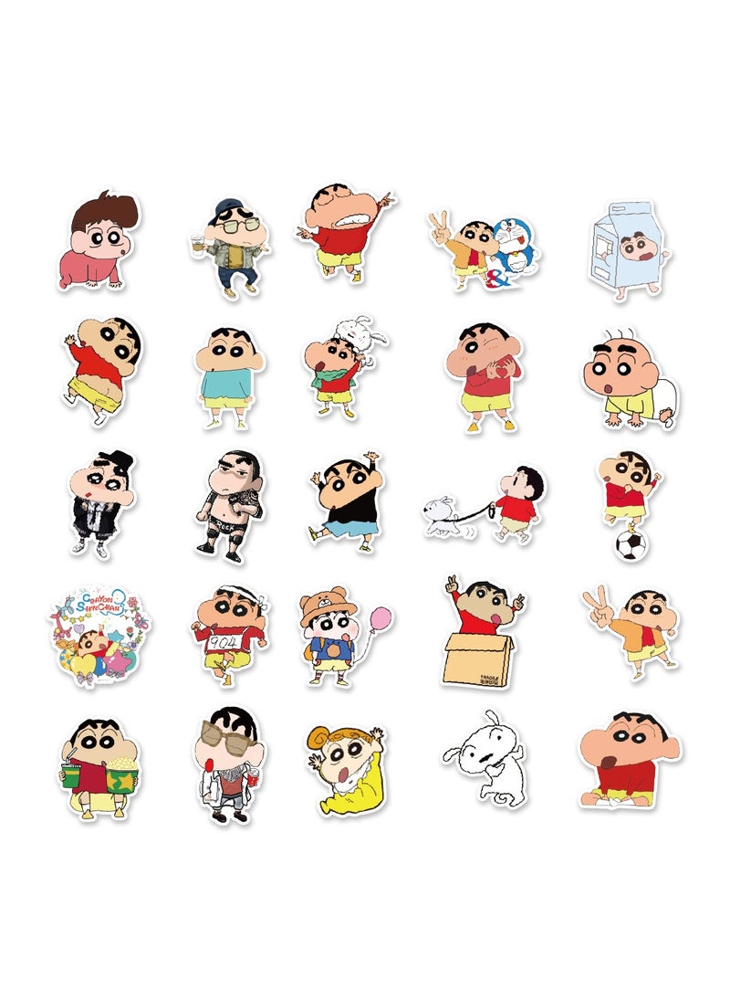 Generic - 50-Piece Crayon Shin Chan Stickers Japanese Cartoon Stickers Waterproof Graffiti Stickers for Laptop - Image 1