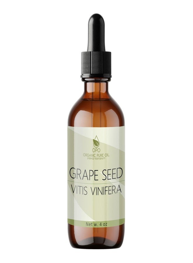 OPO Grapeseed Oil 4 oz - Pure, All Natural, Partially Filtered, Grape Seed Oil Perfect for Hair, Skin, Scalp, Body Care Moisturizer - Image 1
