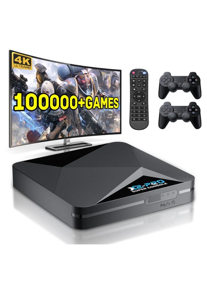 كينهانك جهاز ألعاب Kinhank Retro، Super Console X2 Pro مزود بـ 100000 لعبة، جهاز ألعاب فيديو بنظام Android 9.0/Emuelec 4.6، إخراج 4K UHD، 2.4G/5G، بلوتوث 5.0 - Image 1