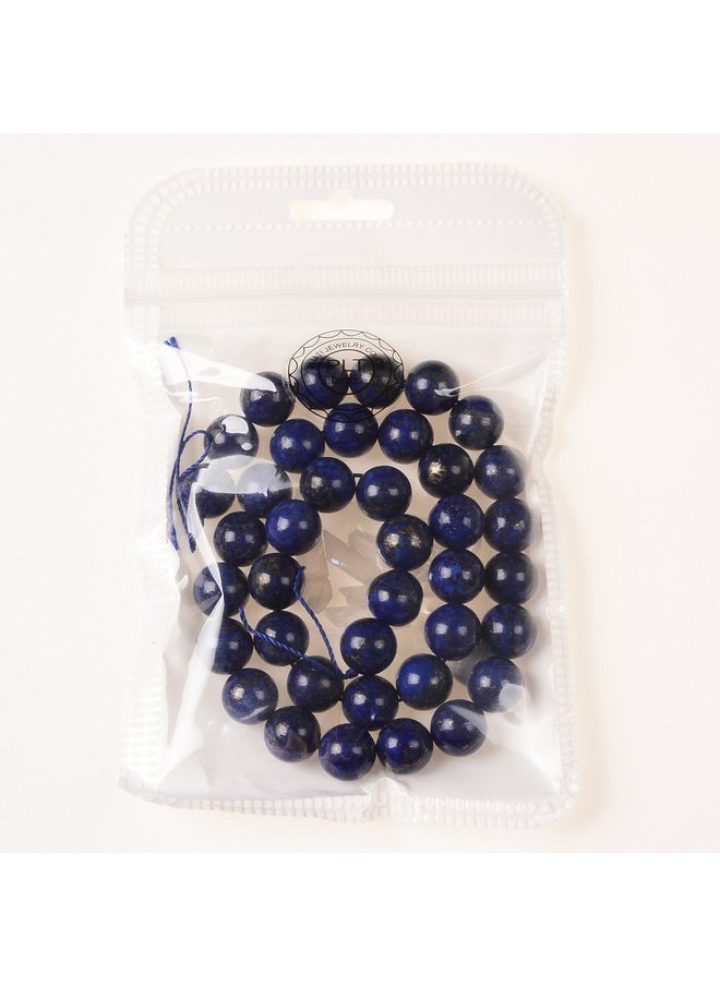 PLTbeads - Gorgeous Natural Gemstone Loose Beads Smooth Round Approxi 15.5 Inch Diy Bracelet Necklace For Jewelry Making (8Mm Lapis Lazuli) - Image 1