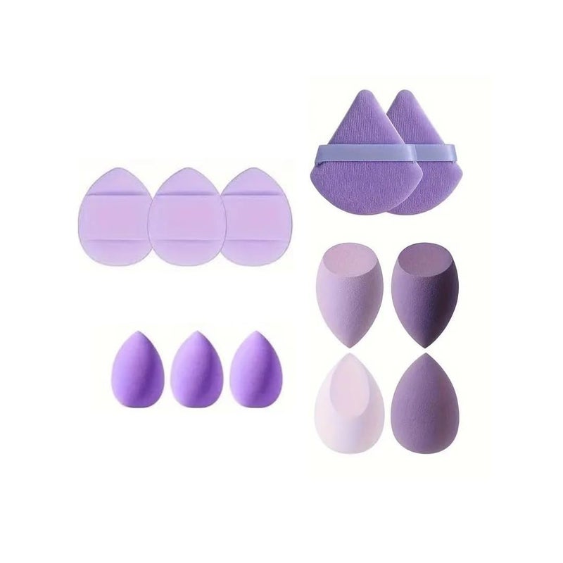 Ruby Face Rubyface Makeup Sponges Set With Storage Jar, Including 4 Blenders, 3 Mini Beauty Blenders, 3 Mini Finger Cushions 2 Triangle Puff For Liquid, Cream & Powder, Multicolor Makeup Sponge Set for All types Of Skin - Image 1