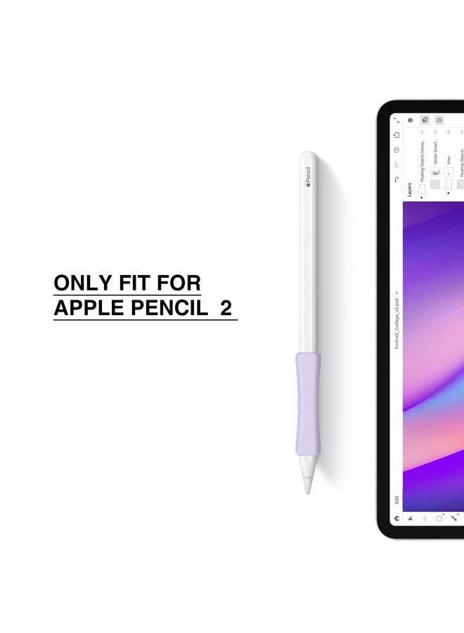 ELETIUO 3 Pack iPencil Grips Case Cover Silicone Sleeve Holder Compatible with Apple Pencil (USB-C)&Apple Pencil (2nd Generation),iPad Pro 11 12.9 inch 2018(White, Pink, Purple) - Image 2