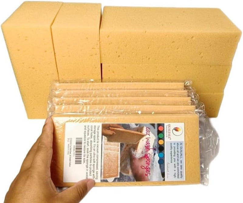 QUALIALL إسفنجات غسيل السيارات EXTRA SOFT من QUALIALL - عبوة 5 قطع - Image 1