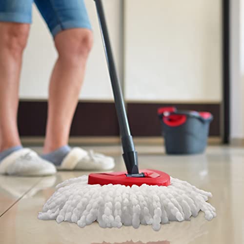 GRAREND 4 Pack Mop Replacement Heads Compatible with Ocedar Mops Replace Head EasyWring Spin Mop Heads Replacements - Includes 1 Rotating Mops Base, Microfiber Mop Refills, Easy Cleaning - Image 4