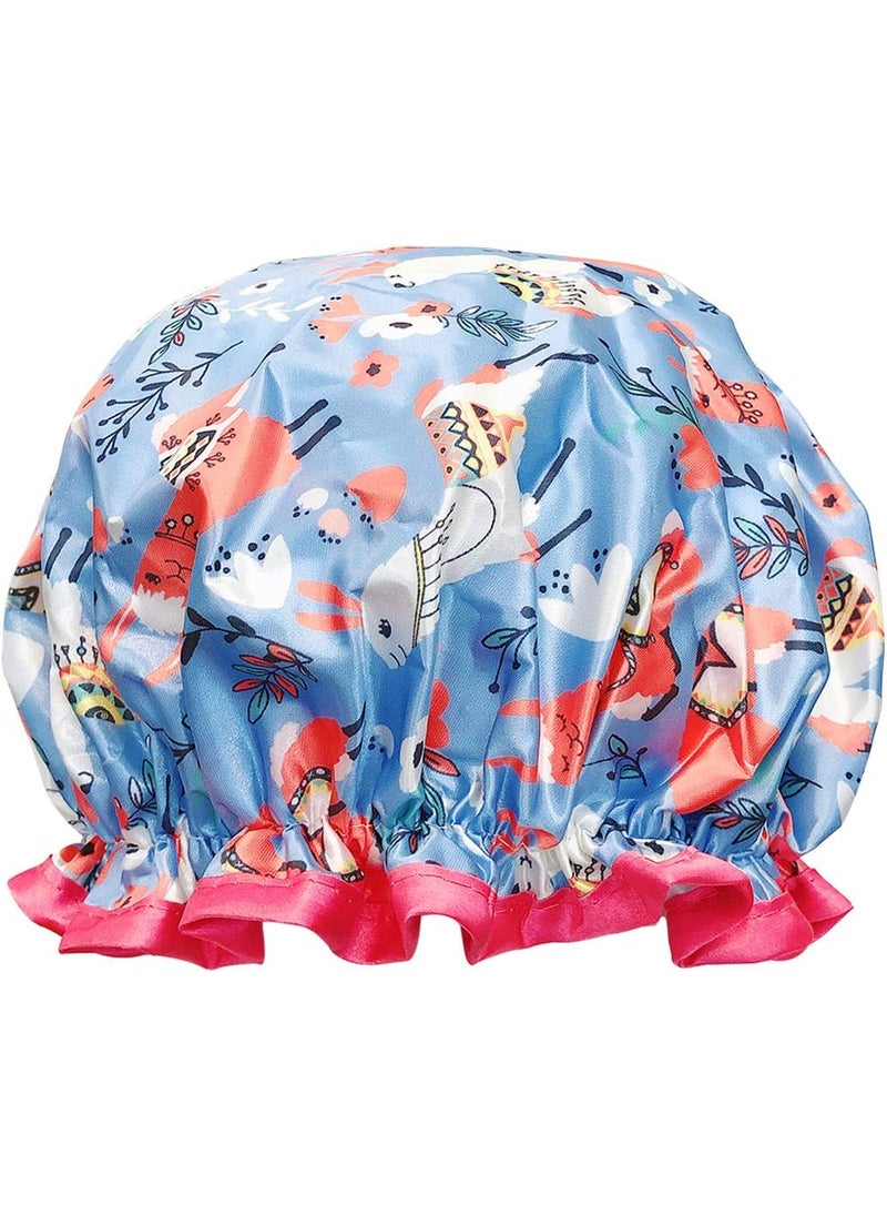 allydrew - allydrew Reusable Women's Waterproof Shower Caps for Long Hair, Llamas - Image 1
