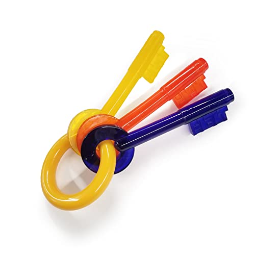 Nylabone Puppy Chew Key Ring Toy Toys for Teething Puppies Multi Color Bacon Flavor XSmall Up to 15 lbs 1 Count - Image 1