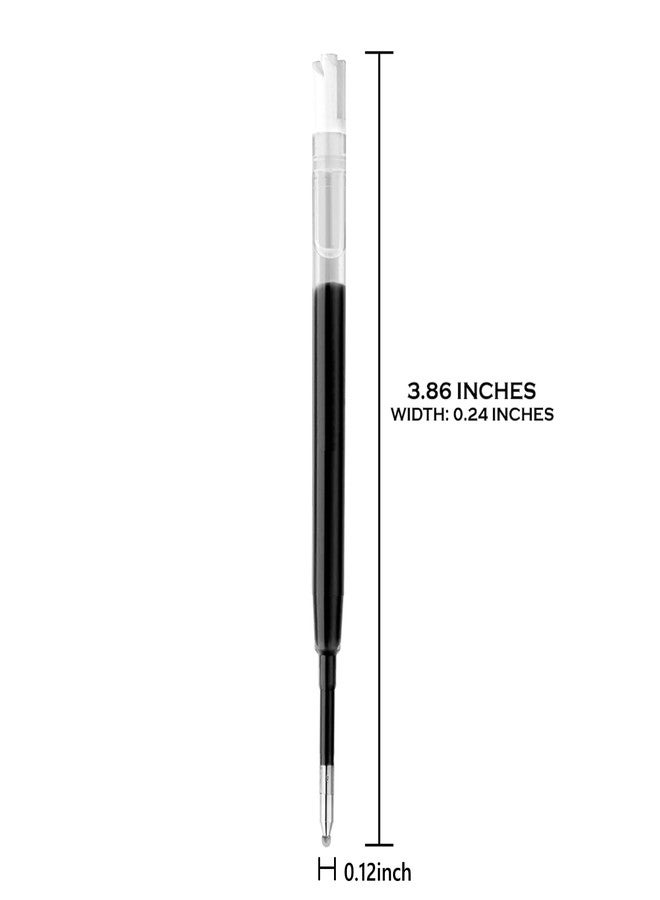 DunBong G2 Gel Ink Pen Refills, for Retractable Gel Pens, Gel Ink Rollerball Pens, 0.5mm Fine Point, Pack of 5 (Black) - Image 2