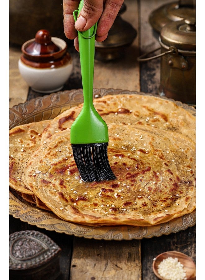 Clazkit Silicone Basting Brush, Stainless Steel Basting Brush with Silicone Bristles for BBQ/Grilling/Pastry/Turkey Baster, BPA Free- Green - Image 1