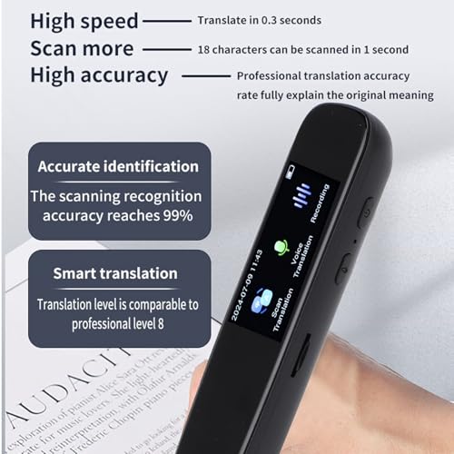 Wisoqu Translation Scanning Pen, Mobile Scanner Translator, Reading Pen, 112 Language Translating Device, OCR Digital for Language Learners Business Travel Meetings - Image 4