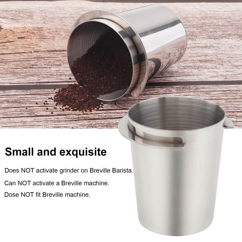 TQEONKL Coffee Dosing Cup 58mm, Stainless Steel Espresso Coffee Dosing Cup Espresso Coffee Machine Accessories, Coffee Powder Feeder Part Coffee Grinder Powder Cup Compatible with 58mm Portafilter - Image 2