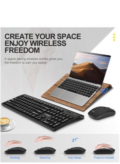 T-WOLF Wireless Silent Keyboard and Mouse Combo Portable Multimedia set For Macbook PC Gamer Computer Laptop Office  - Image 3