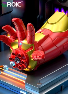 GROIC Iron Man Arm Gel Ball Blaster, Electric Water Bomb Launcher for Kids, Iron Man Shooters Blaster Toys with 1000 Gel Balls, Wearable USB Splatter Ball Blaster for Outdoor Shooting Game Party Favors  - Image 1