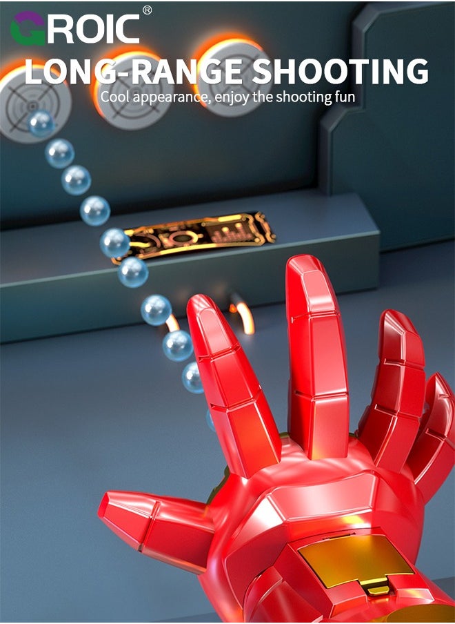 GROIC - Iron Man Arm Gel Ball Blaster, Electric Water Bomb Launcher for Kids, Iron Man Shooters Blaster Toys with 1000 Gel Balls, Wearable USB Splatter Ball Blaster for Outdoor Shooting Game Party Favors - Image 1