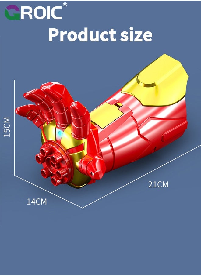GROIC - Iron Man Arm Gel Ball Blaster, Electric Water Bomb Launcher for Kids, Iron Man Shooters Blaster Toys with 1000 Gel Balls, Wearable USB Splatter Ball Blaster for Outdoor Shooting Game Party Favors - Image 1