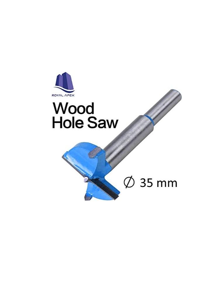 Wood Hole Saw Drill Bit Carbon Steel Woodworking Hole Saw Set Wood Cutter Auger Opener Round Shank Drilling Cutting Tool in Wooden Box Storage (35mm)  - Image 3