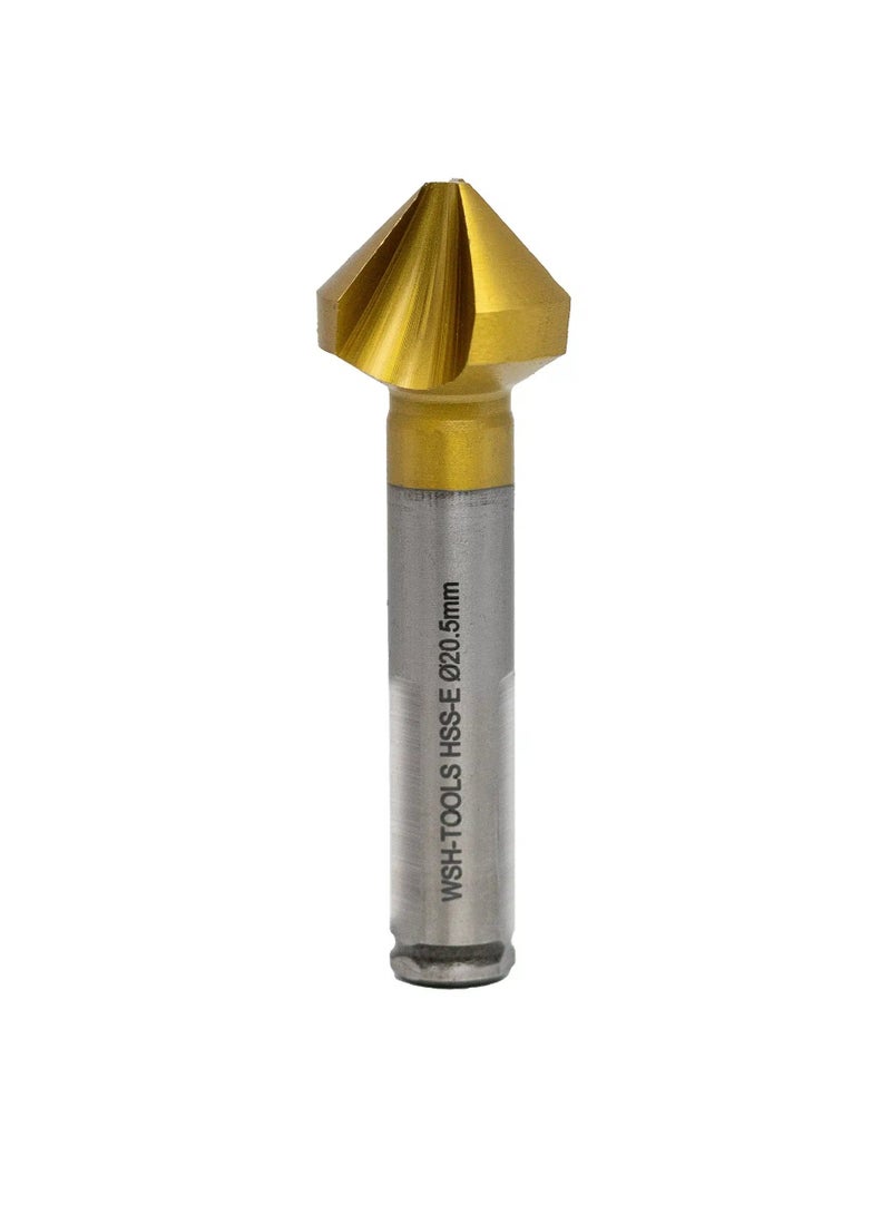 WSH-Tools.de Countersink  HSS-E 90° DIN 335C U-Flute  TiN coated - Image 1