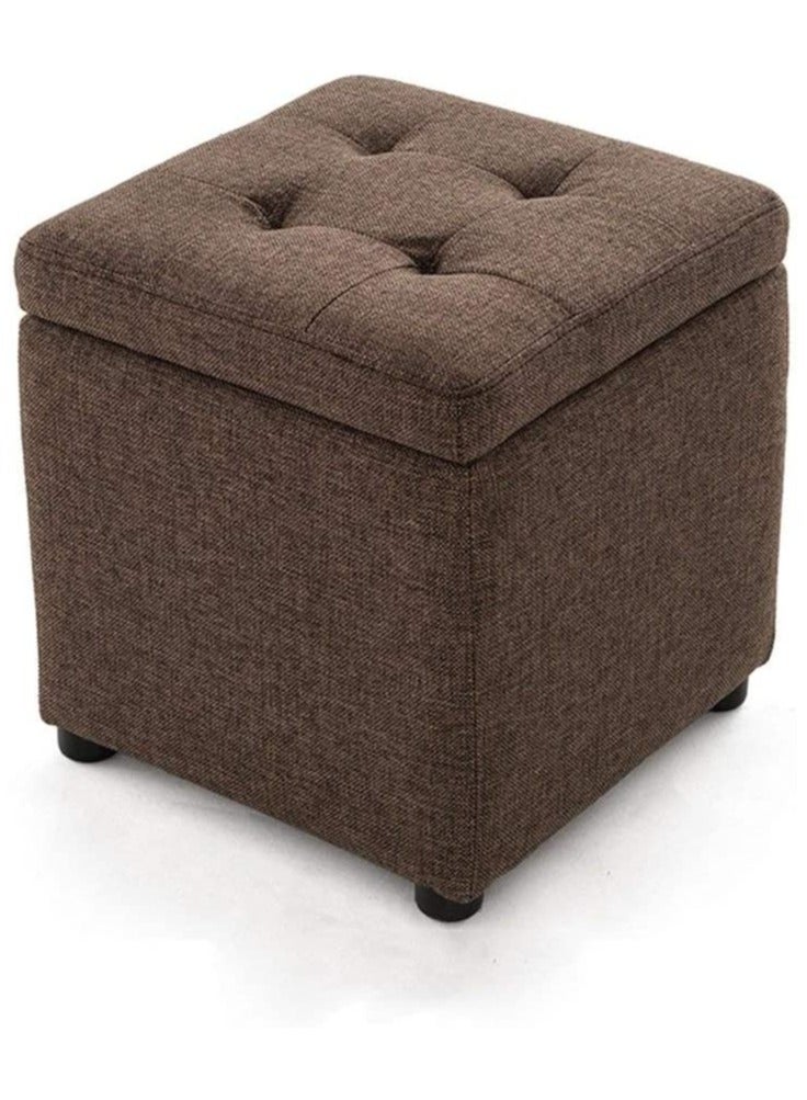 LINGWEI Storage Ottoman Stool Small Chair Bench Cube Footrest Toy Box Shoe Change Bench - Image 1