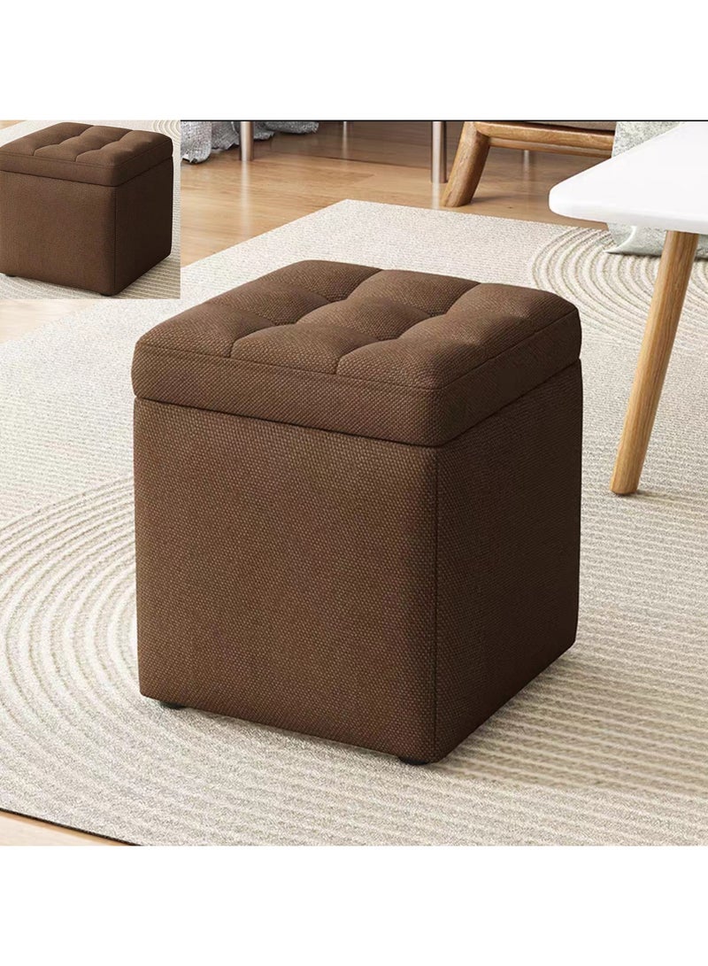 LINGWEI Storage Ottoman Stool Small Chair Bench Cube Footrest Toy Box Shoe Change Bench - Image 3