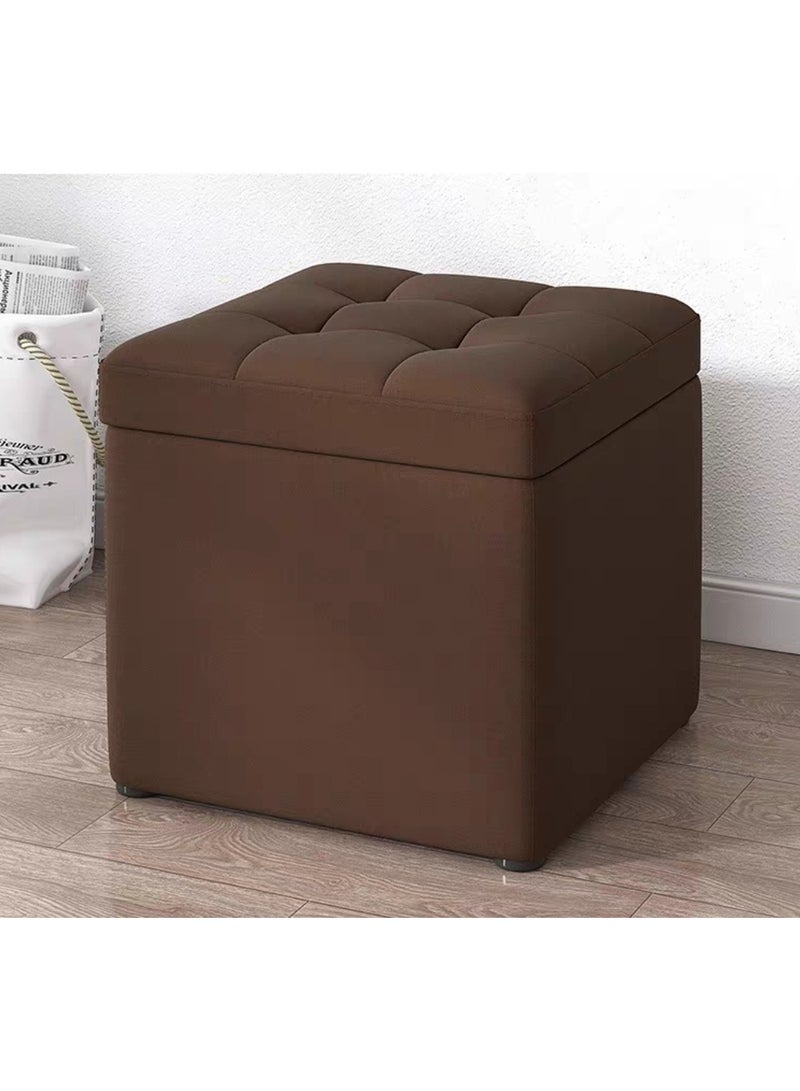 LINGWEI Storage Ottoman Stool Small Chair Bench Cube Footrest Toy Box Shoe Change Bench - Image 4
