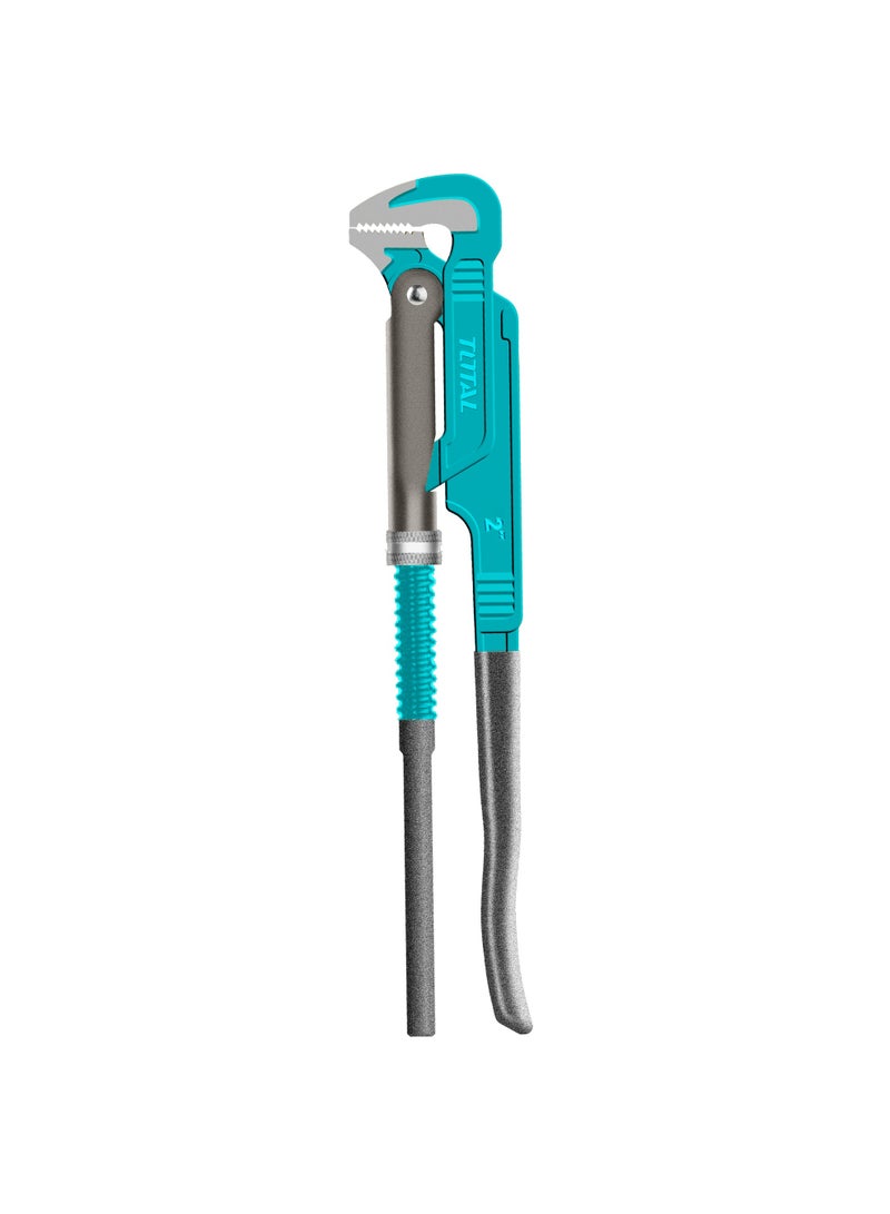 TOTAL 2-Inch Heavy Duty Swedish Pipe Wrench, Carbon Steel, TEAL, 67mm Max Clamping, Rust Proof Coating - Image 1
