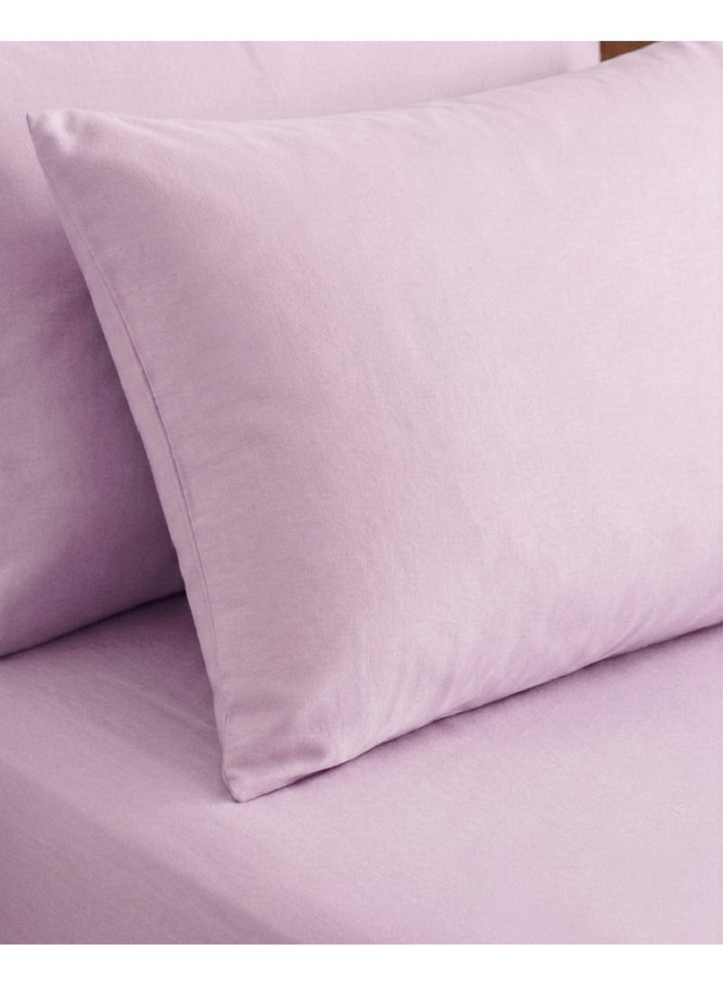 Elega Decor 210TC Cotton Satin Double Solid Bed Sheet Set 3PC | Soft Breathable Satin Flat Sheet 206x250 cm | 2 pillowcases 50x75 cm | OEKO-TEX & ECAS Certified - Image 4