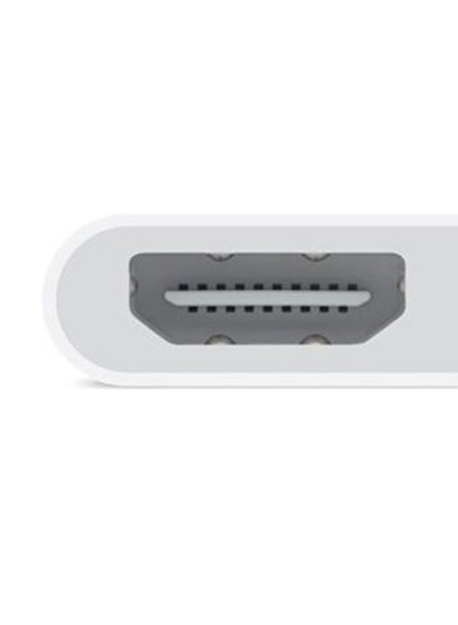 Lightning To HDMI Digital AV Adapter Cable White - Image 3