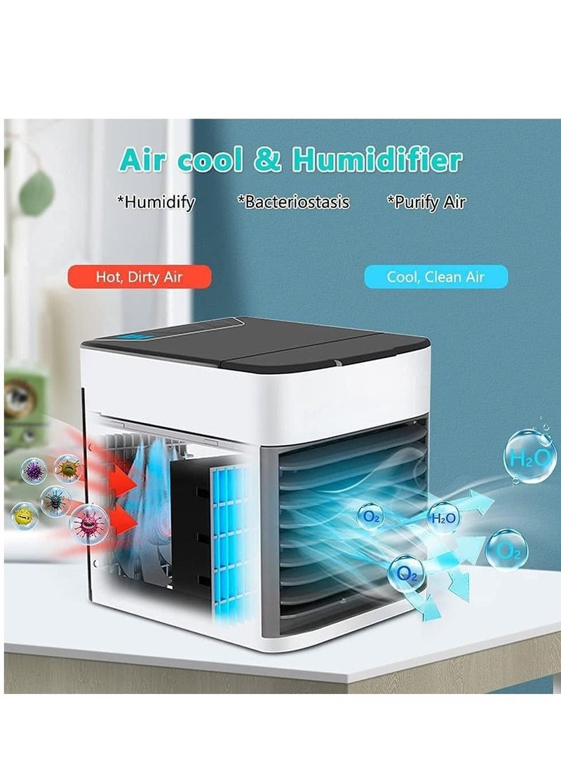 Generic - Mini Air Cooler,Mobile Air Conditioner Fan,Portable Air Conditioner,Personal Cooler Desktop Portable Small Evaporative Air Cooler, Humidifier & Purifier for Room,Office,Kitchen,Car,Home - Image 1