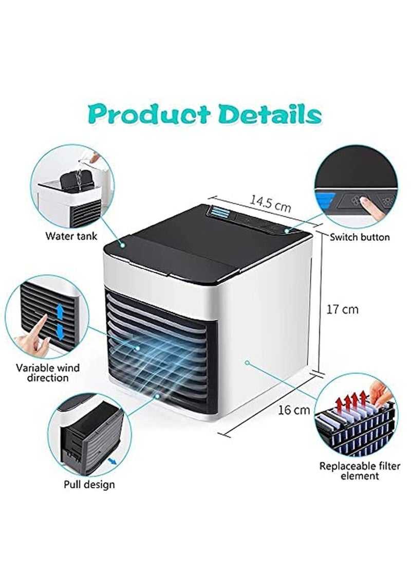 Generic - Mini Air Cooler,Mobile Air Conditioner Fan,Portable Air Conditioner,Personal Cooler Desktop Portable Small Evaporative Air Cooler, Humidifier & Purifier for Room,Office,Kitchen,Car,Home - Image 1
