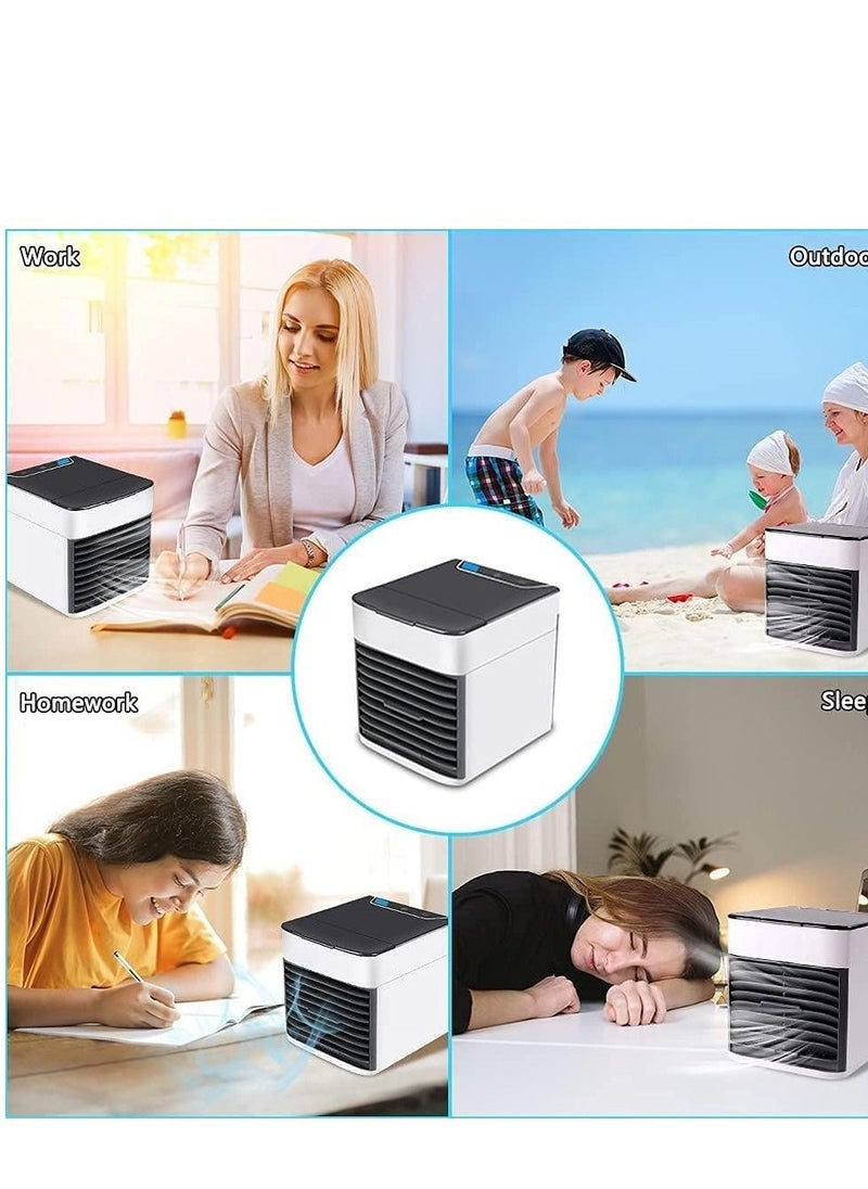Generic - Mini Air Cooler,Mobile Air Conditioner Fan,Portable Air Conditioner,Personal Cooler Desktop Portable Small Evaporative Air Cooler, Humidifier & Purifier for Room,Office,Kitchen,Car,Home - Image 1