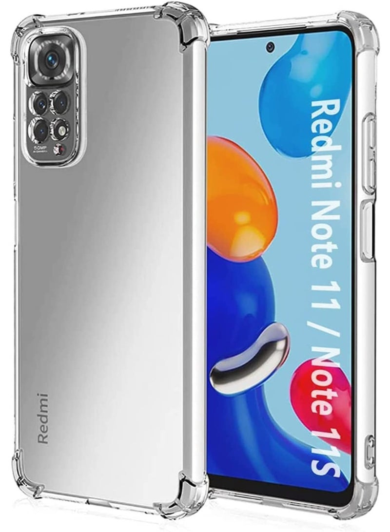 جراب شفاف ضد الصدمات متوافق مع هاتف شاومي ريدمي نوت 11 - نوت 11s - Image 1