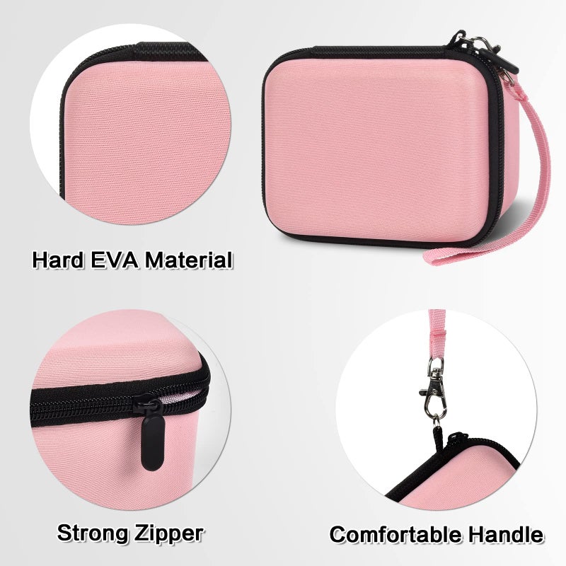 Comecase Vlogging Camera Case Compatible with Duluvulu/for TEBNGIHNM/for zheozeig/for Oiadek 4K Digital Cameras for Youtube. Vlog Camera Carrying Storage for Lens, Cable and Other Accessories - Pink - Image 3