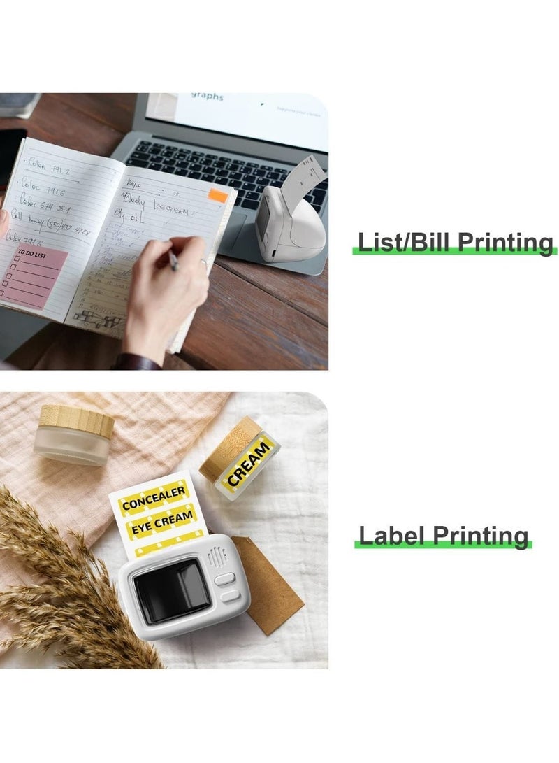 Mini Printer A2 Wireless Bluetooth Pocket Label Maker, Versatile Photo, Memo and QR Code Printing ,Portable, Eco Friendly, Compatible with iOS & Android Includes Thermal Paper Roll  - Image 4