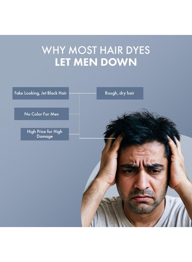 ThriveCo Permanent Hair Color Creme | 100% Grey Hair Coverage | No Ammonia | Long-Lasting, Damage-Free, Softer & Shinier hair | With Hyaplex™ Bond Technology for All Hair Types| For Men | Dark Brown | 70 ml - Image 2