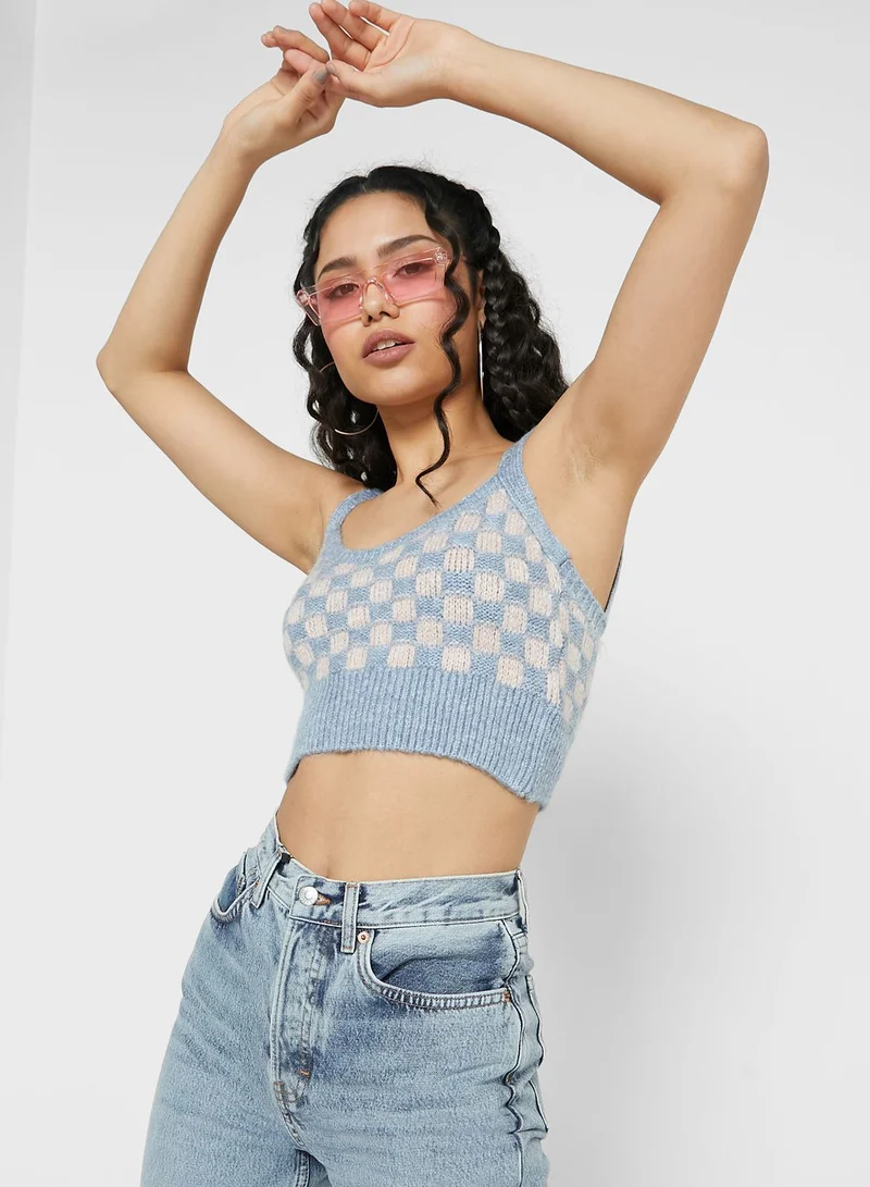 TOPSHOP Knitted Plunge Bralette