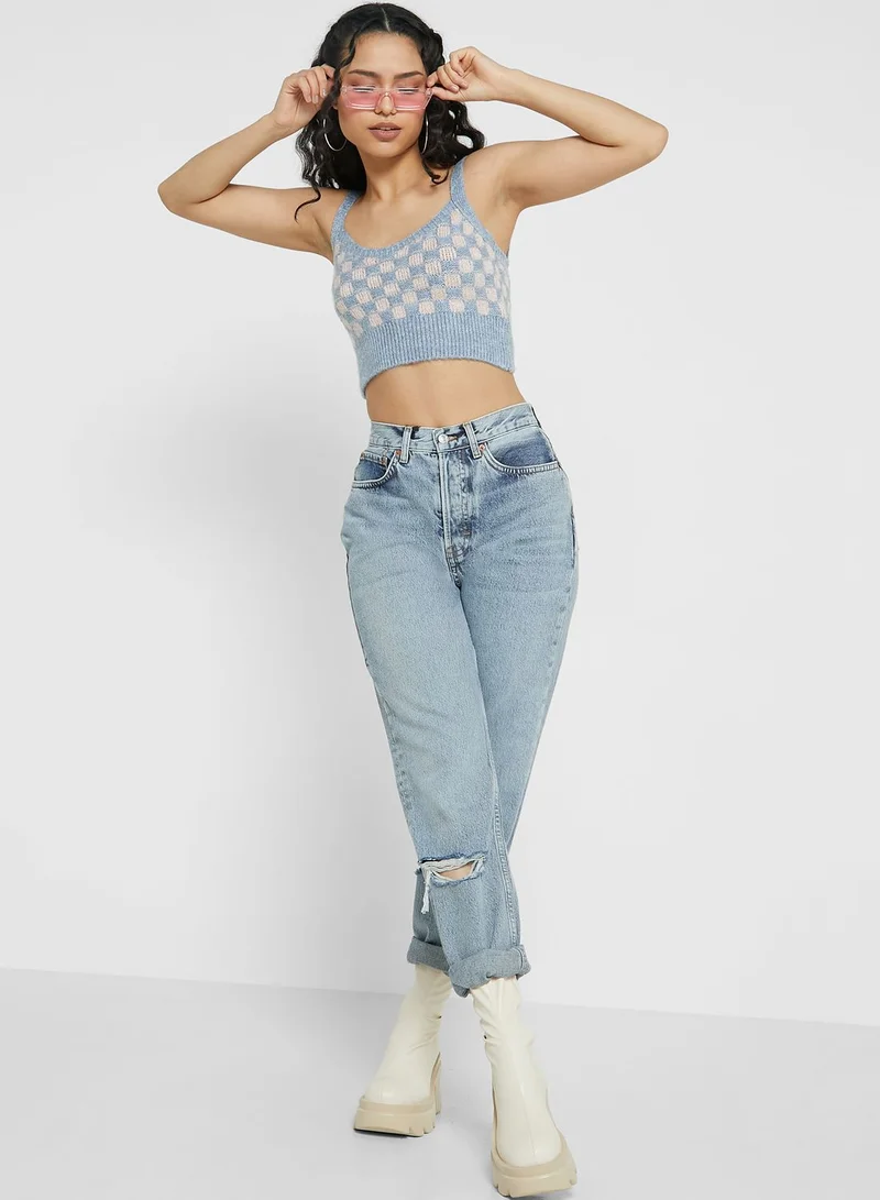 TOPSHOP Knitted Plunge Bralette