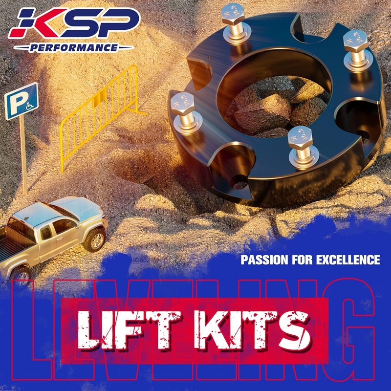 KSP PERFORMANCE KSP 2" Leveling Kits for Tundra 2007-2026, 2pcs Front Level Lift Spacer Compatible with Toyota Tundra Sequoia 2WD 4WD 2007-2026, 2in Aluminum Suspansion Strut Spacers Fit For Toyota Truck Pickup - Image 5