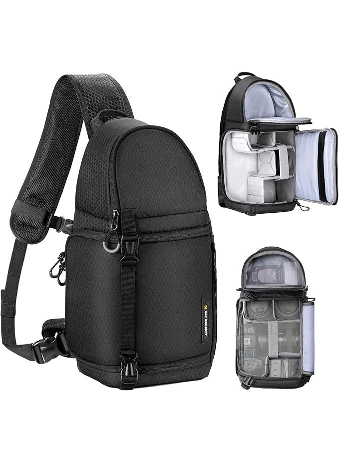 K&F Concept حقيبة مفصل الكاميرا، حقيبة سفر كاميرا مقاومة للماء، حقيبة ظهر للصور، جيب كاميرا مع حماية من المطر - Image 1